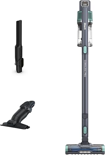 Shark IZ631H - Aspiradora profesional inalámbrica con PowerFins y cepillo autolimpiante, incluye herramienta de tapicería y herramienta para