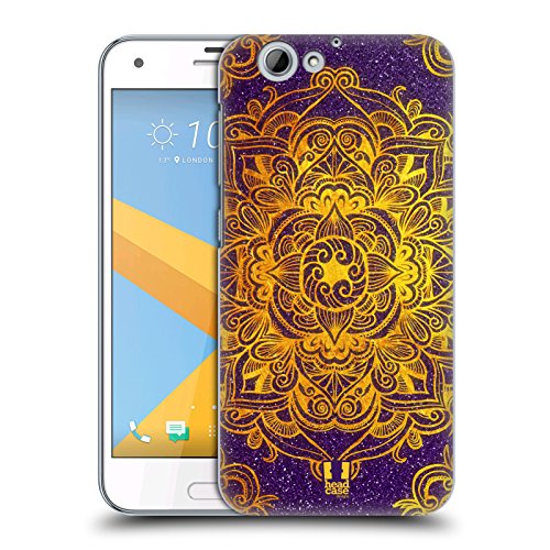 Head Hülle Designs Gold Mandala Doodle Harte Rueckseiten Handyhülle Hülle Huelle kompatibel mit HTC One A9s