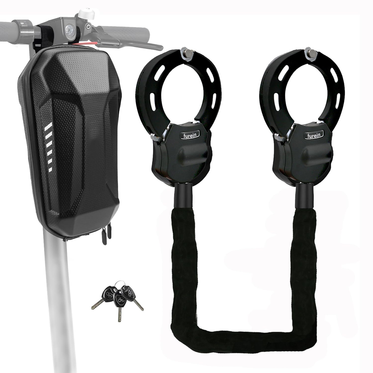 Scooter Lock,Electric Scooter Locks Anti Theft,Electric Scooter Lock with Silicone Scratch Protection,Including One Portable 3L Storage Bag