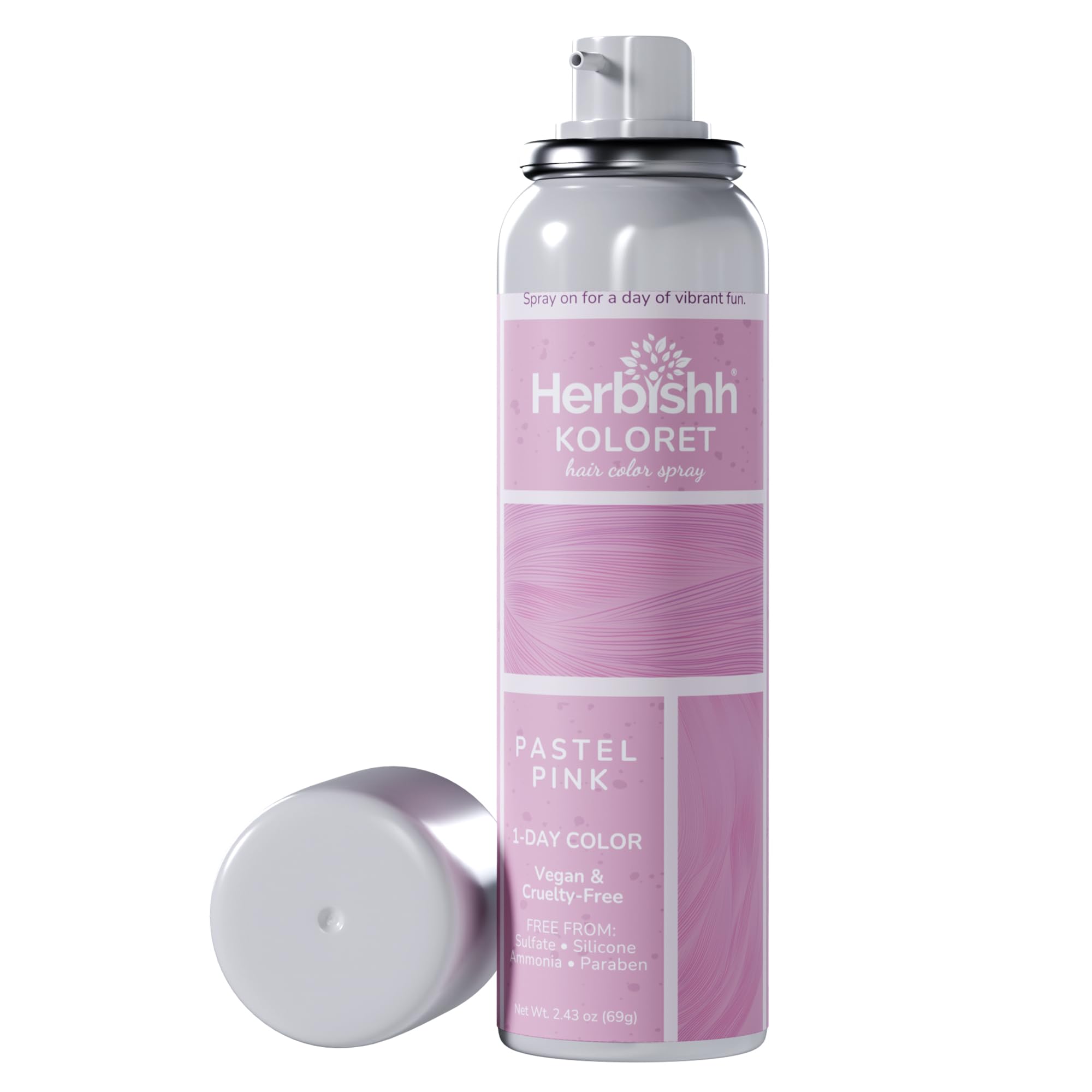 Amazon.com : Herbishh Koloret Pastel Pink Hair Tint Spray (69g