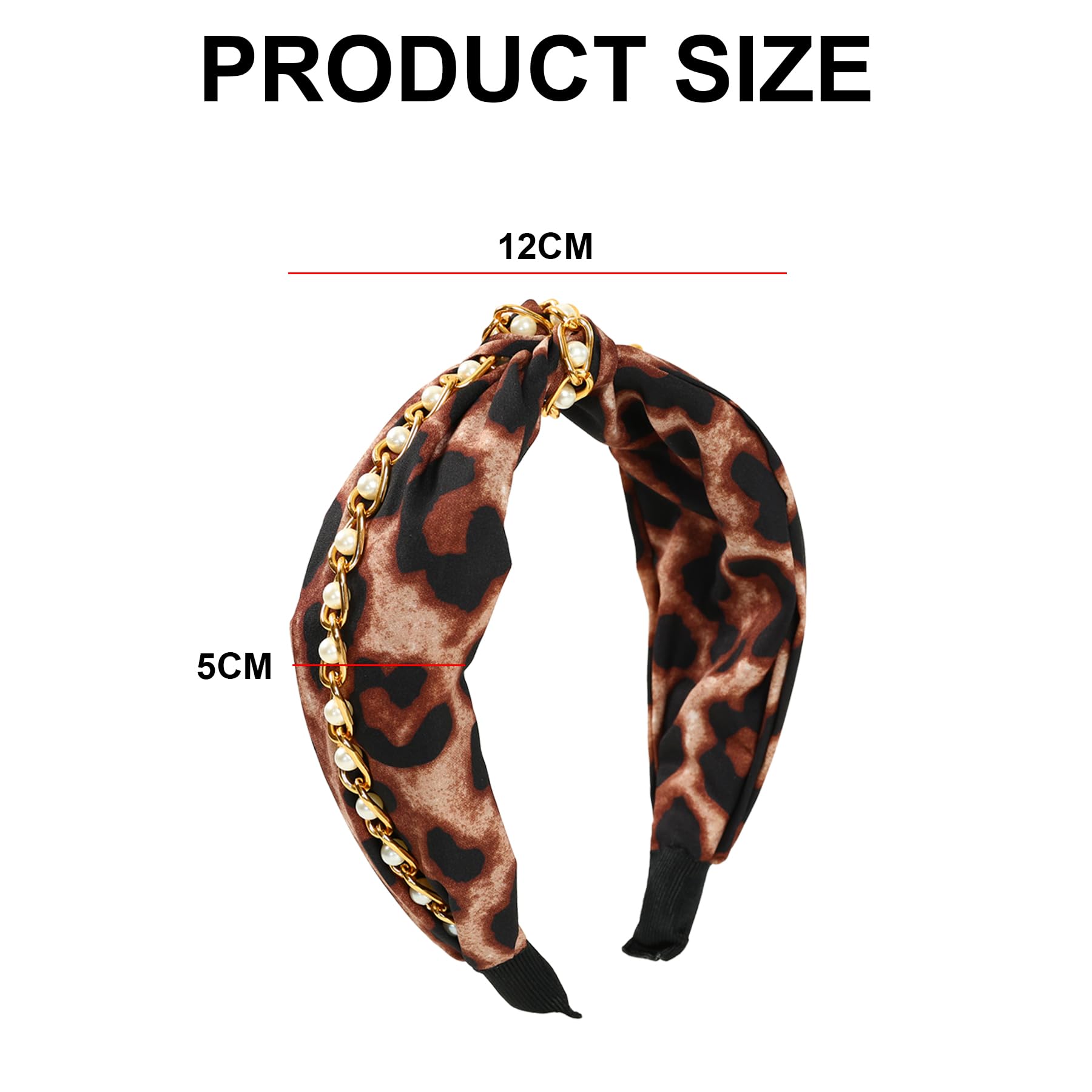 Leopard Headband, 2PCS Leopard Print Headband, Leopard Print Ears, Hair Accessories for Women Animal Headband - Image 3