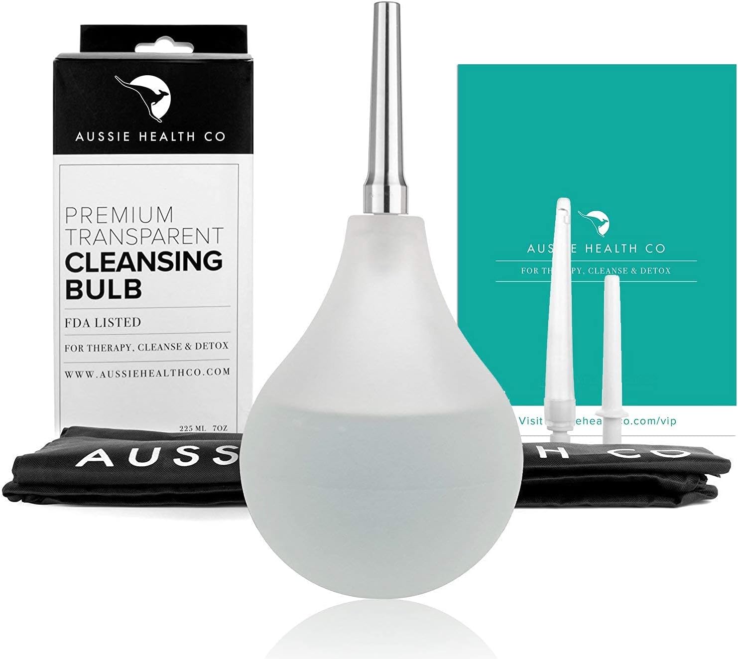 Clear NonToxic Enema Bulb 7oz Anal Douche Kit (BPA & Phthalates Free