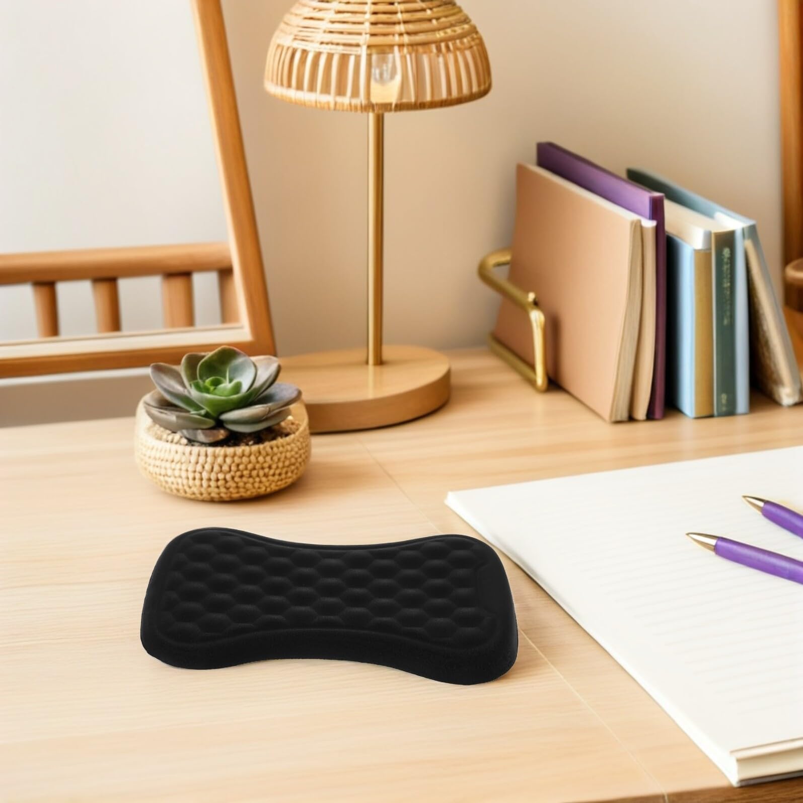 2 Stück Ergonomische Handgelenkauflagen aus Memory-schaum Komfortable Maus Tastaturstütze für Büro Gaming und Laptop Rutschfestes Vielseitiges Handgelenkkissen zur Schmerzlinderung