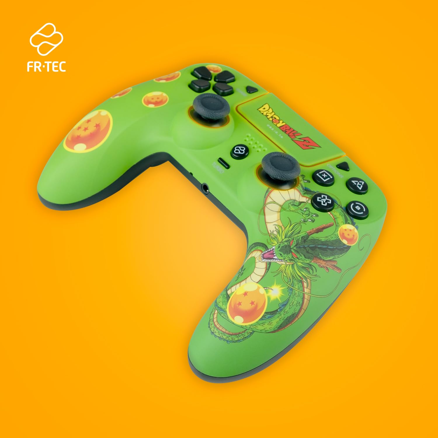 FRTEC – DRAGON BALL Z SHENRON Controller Wireless con Luce LED RGB Compatibile con PC e PS4, Gamepad Bluetooth, Batteria da 950mAh, 10 Ore di Autonomia