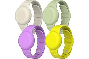 AirTag Bracelet for Kids - 4 Pack Waterproof Silicone Wristband