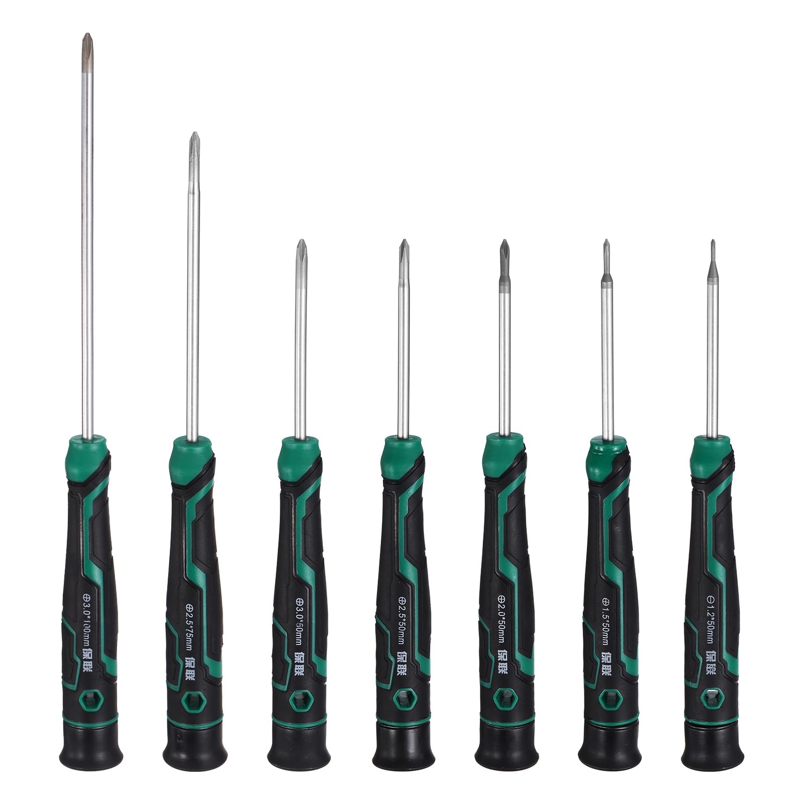 sourcing map 7pcs PH0000+PH000+PH00+PH0 Small Precision Screwdriver Set Magnetic Phillips Screwdrivers S2 Steel Mini Screw Drivers with Cushion Grip for Eyeglass Watch Computer Laptop Phone