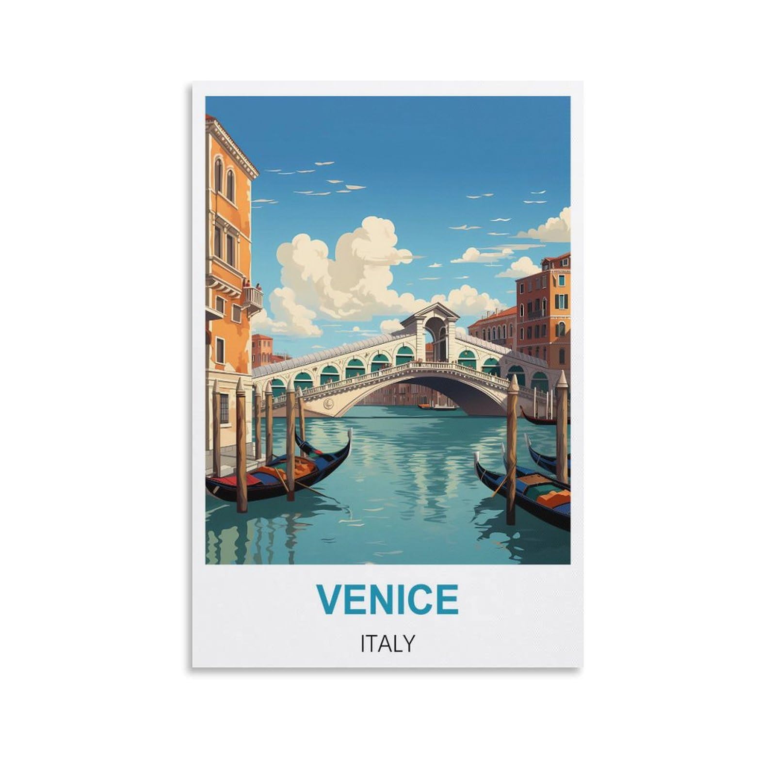 Metal Sign Tin Sign,Venice Italy,Funny Retro Metal Wall Decor Decorative Tin Sign Art Plaque Poster for Home Kitchen Bar Club Decoration 15x30cm