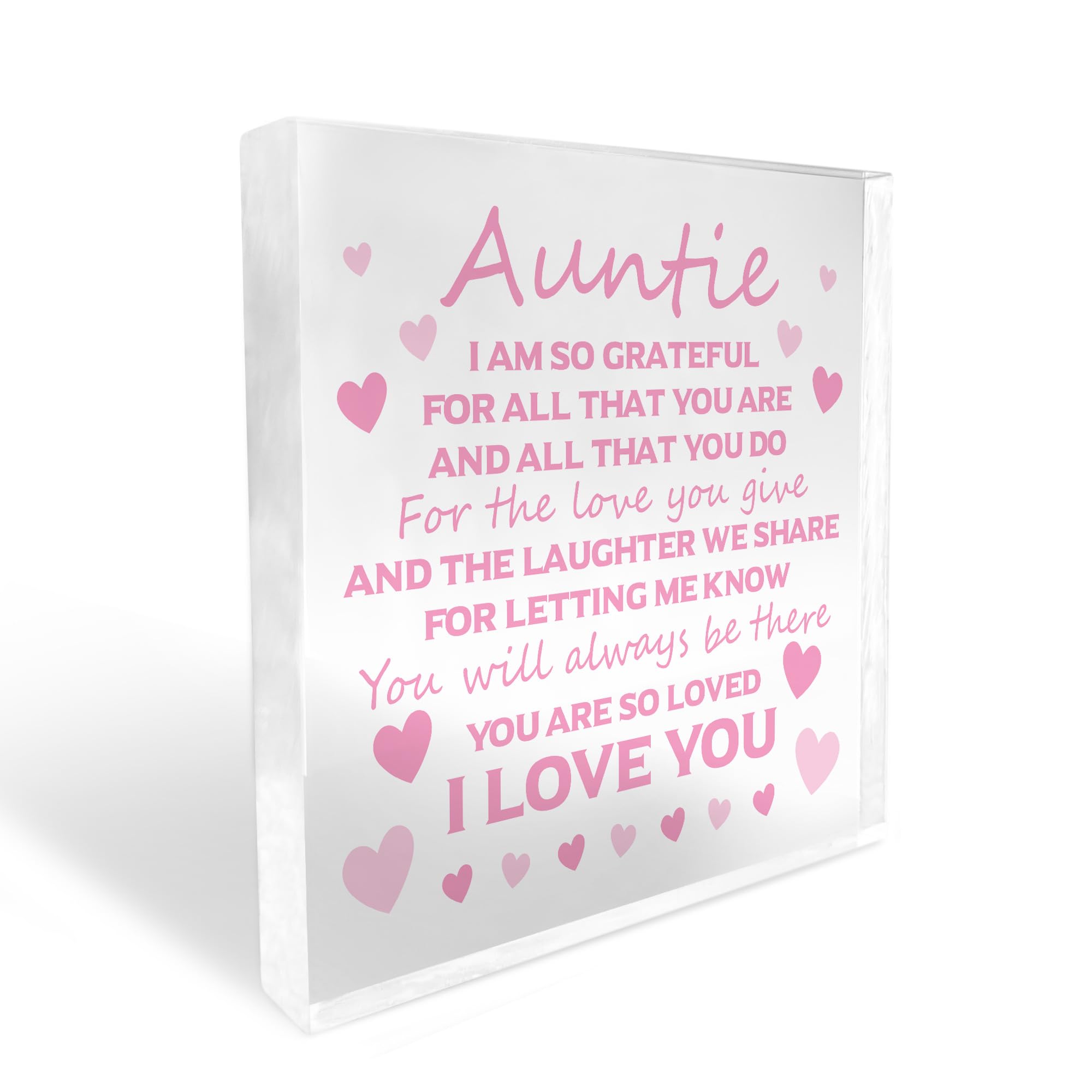 Red Ocean Auntie Gifts For Birthday Mothers Day Thank You Gift Auntie Plaque Gift From Niece Nephew Mothers Day Gifts For Auntie Gift For Her Special Keepsake