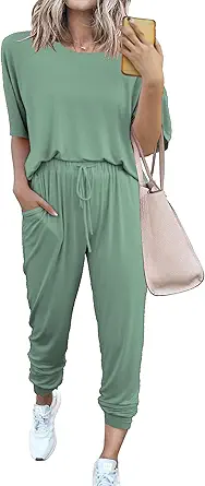PRETTYGARDEN Women's Two Piece Sets 2025 Summer Spring Jogger Pants Travel Vacation Lounge Outfits Airplane Matching Clothes