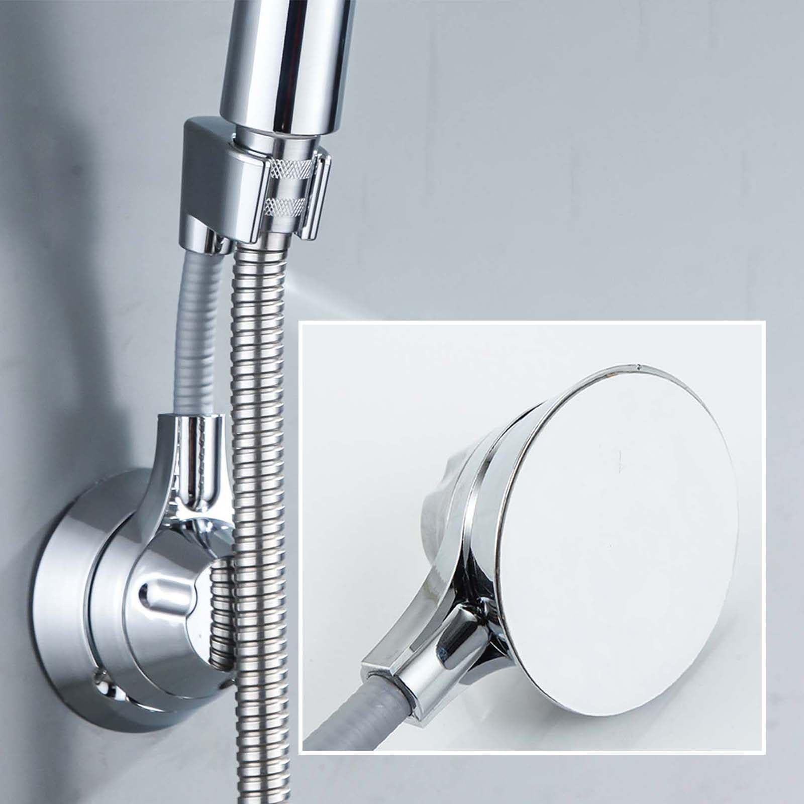 Dusche Kopfhalterung, Universell verstellbarer Duschgriffhalter und(Black)
