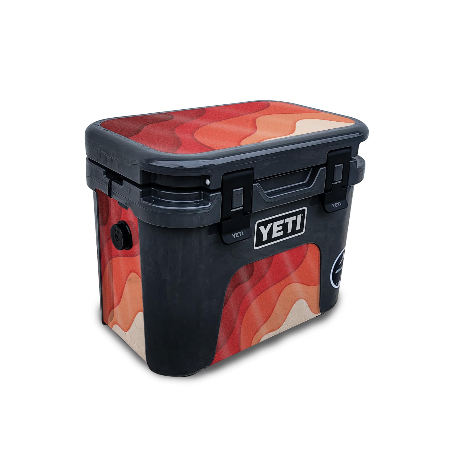 Glossy Glitter Skin Compatible with Yeti Roadie 15 Hard Cooler - Papercraft Red - Premium 3M Vinyl Protective Wrap Decal Cover - Easy to Apply | Crafted in The USA by MightySkins