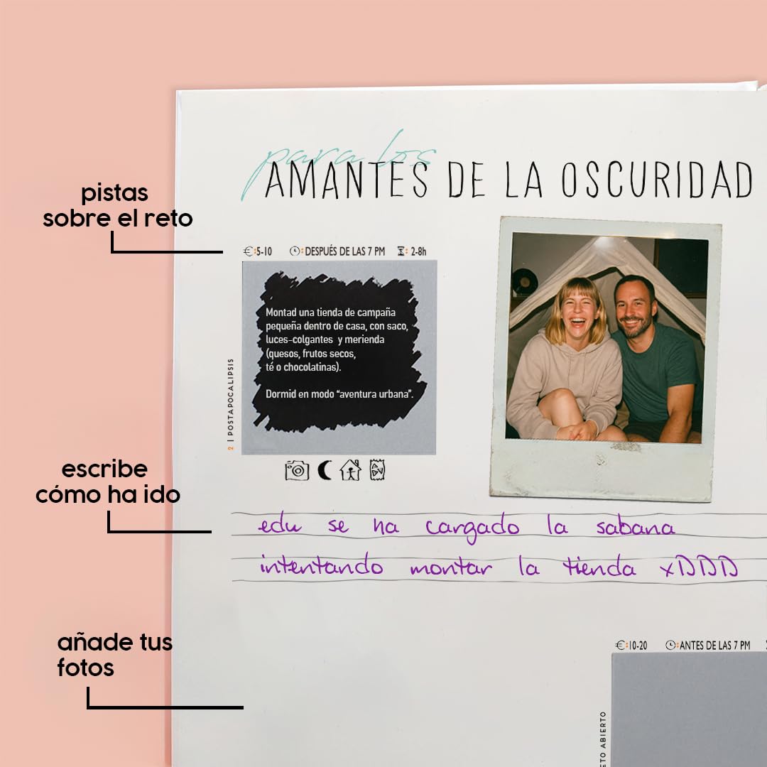 Libro de retos para parejas | 50 desafíos con rasca | Regalo original para enamorados | Tapa dura y cartón grueso | “Cuál es el Plan” | Sorprende con planes atrevidos