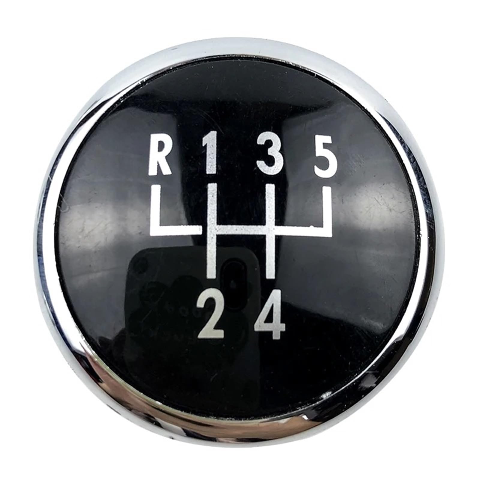 BWSDMZJQRT Car Gear Shifter Knob for VW for Polo 9N 9N2 2002-2010 Gear Shift Knob Speed Number Emblem Badge Car Accessories(5 Speed Black)