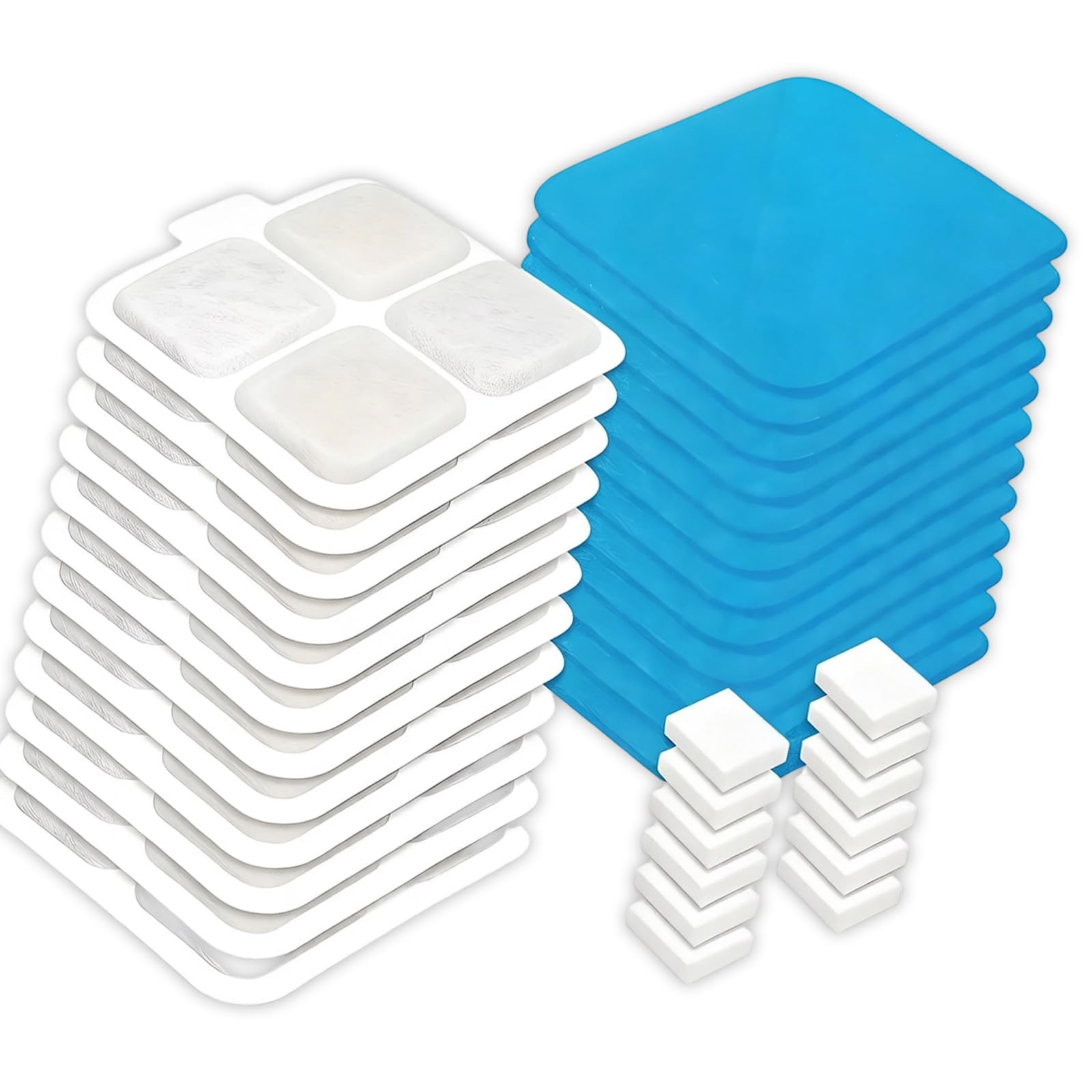 Mekalero 36Pieces Pet Drinking Fountain Filter Advanced Technology Ensures Water Carbon Water Filter for Drinking Fountain Pet Spring Replacement