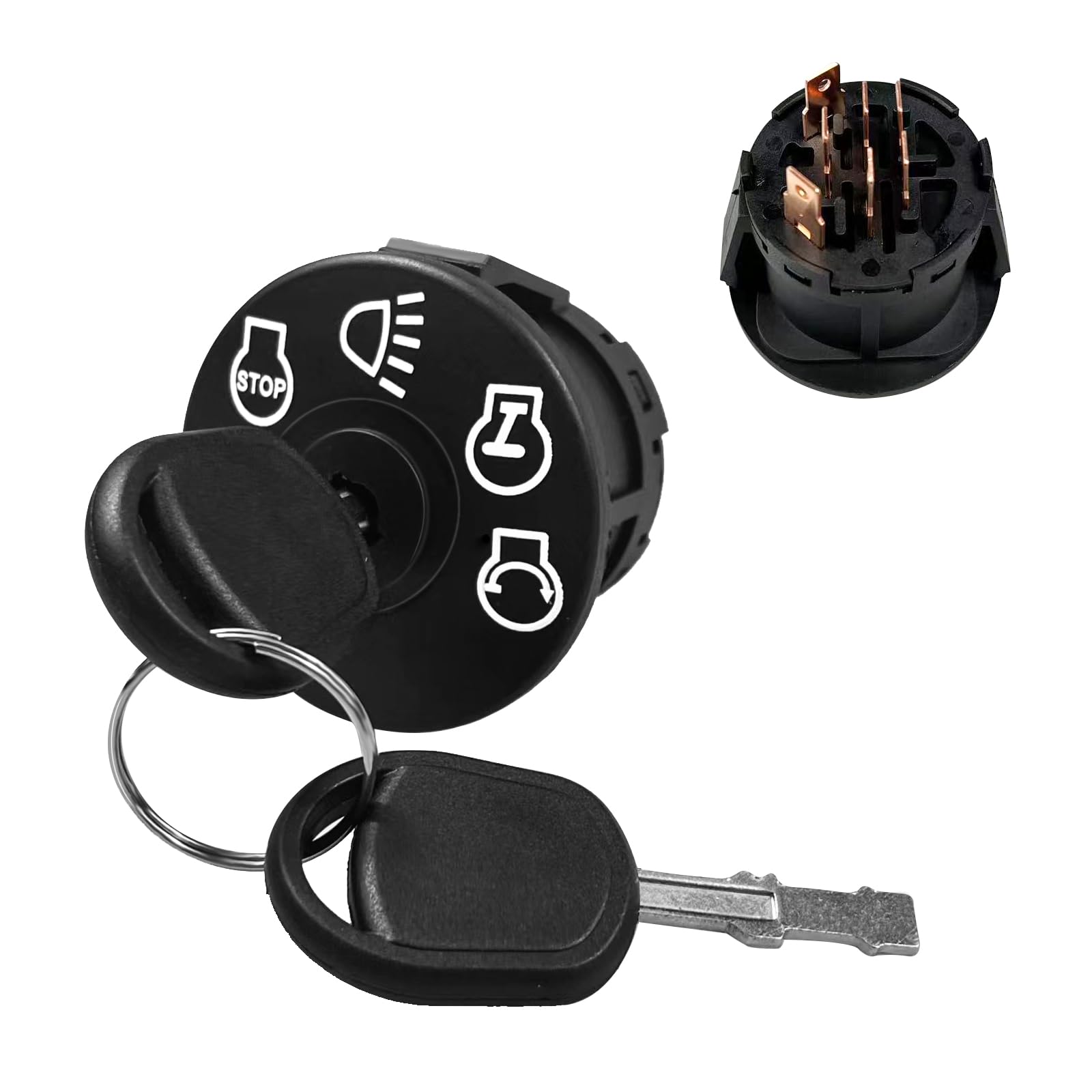 Ignition Switch 532175566 with Key 7 Terminals for John Deere L105 L100 L110 E100 D100 LA100 for Husqvarna YTH1542XP YTH1848XP LTH1342 175566