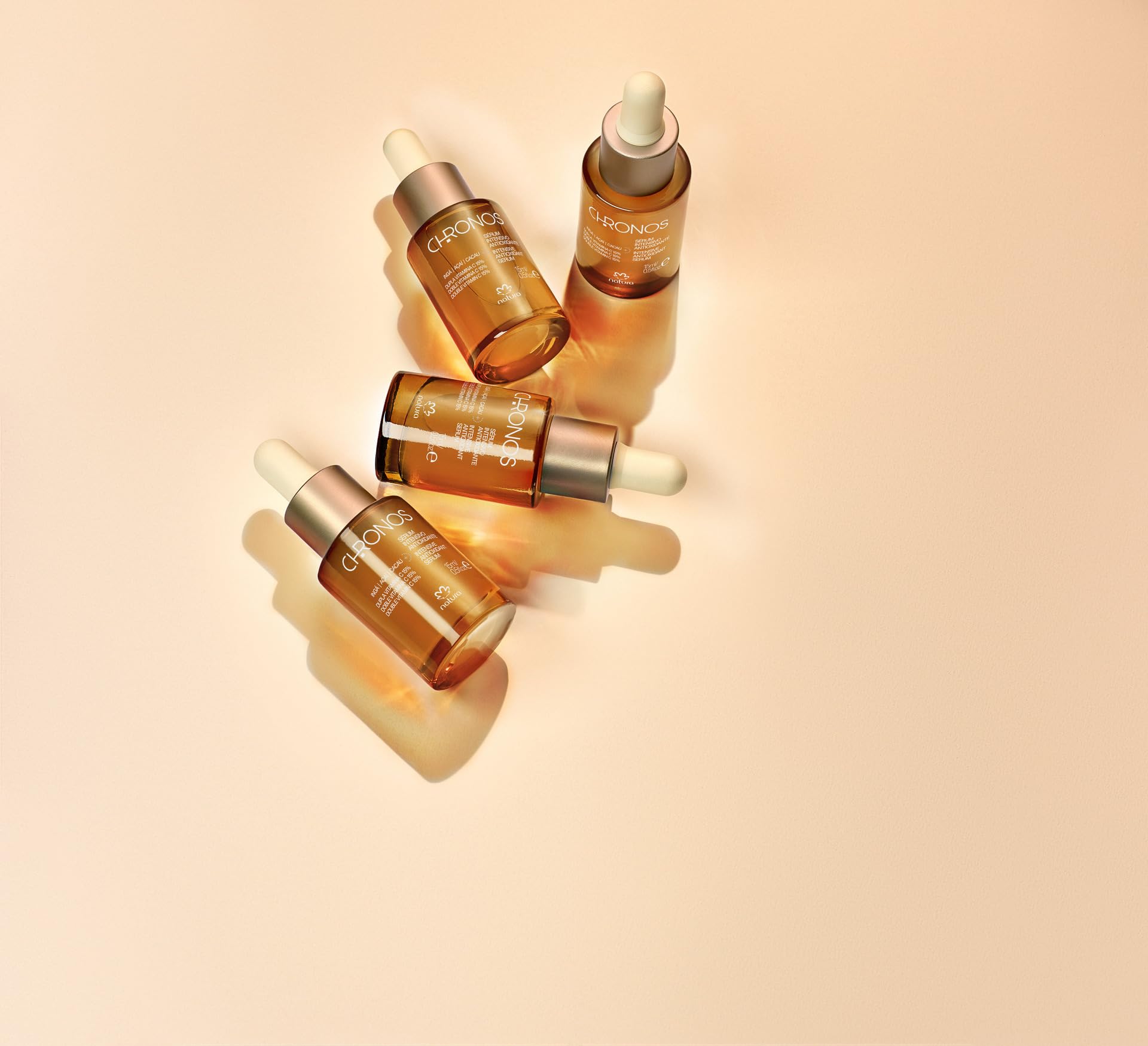 natura - Chronos Intensive Anti-Oxidant Serum - Brightening 15% Vitamin C Serum - Protects from Oxidation with Inga, Açaí & Cacau - Stimulates Collagen Vegan & Cruelty-Free Skincare - 15ml