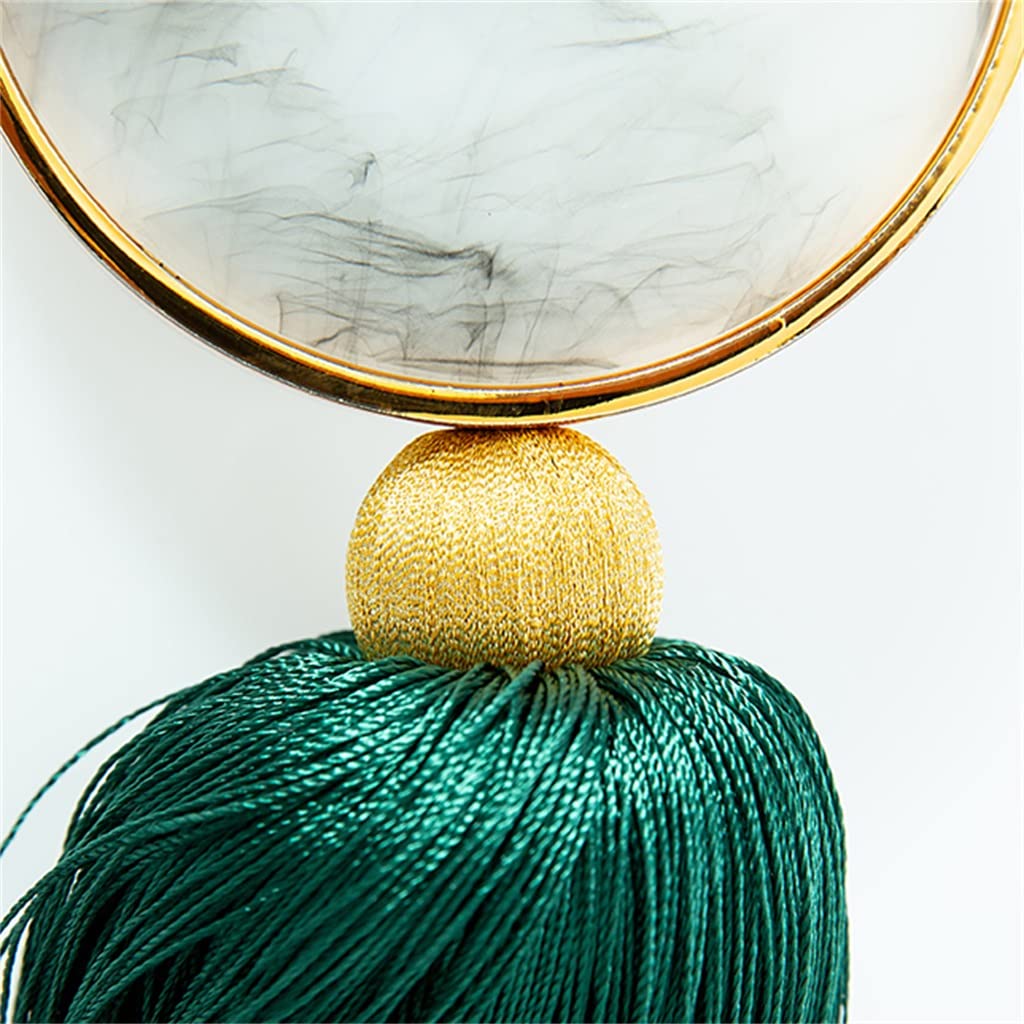 TJLSS Encre Nouveau Style Chinois Sangle de Rideau Corde Boule Suspendue Gland Grande Boucle de Rideau en Forme de Pointe