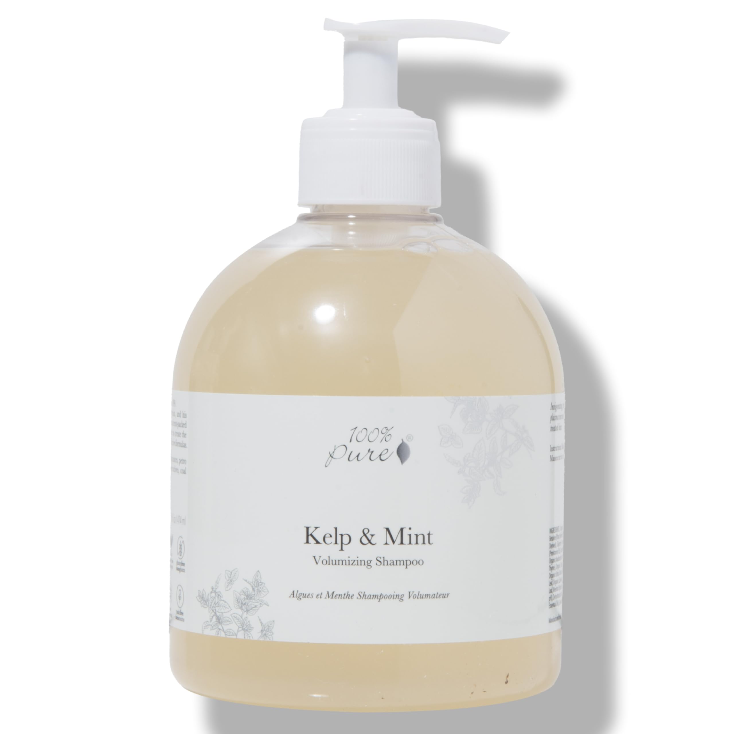 Kelp & Mint Volumizing Shampoo Purifying Deep Detox - Hydrating Botanical Body Boost for Dry, Damaged Thinning Hair, Promotes Healthy Growth for Women & Men - Sulfate Free - 16 Fl Oz