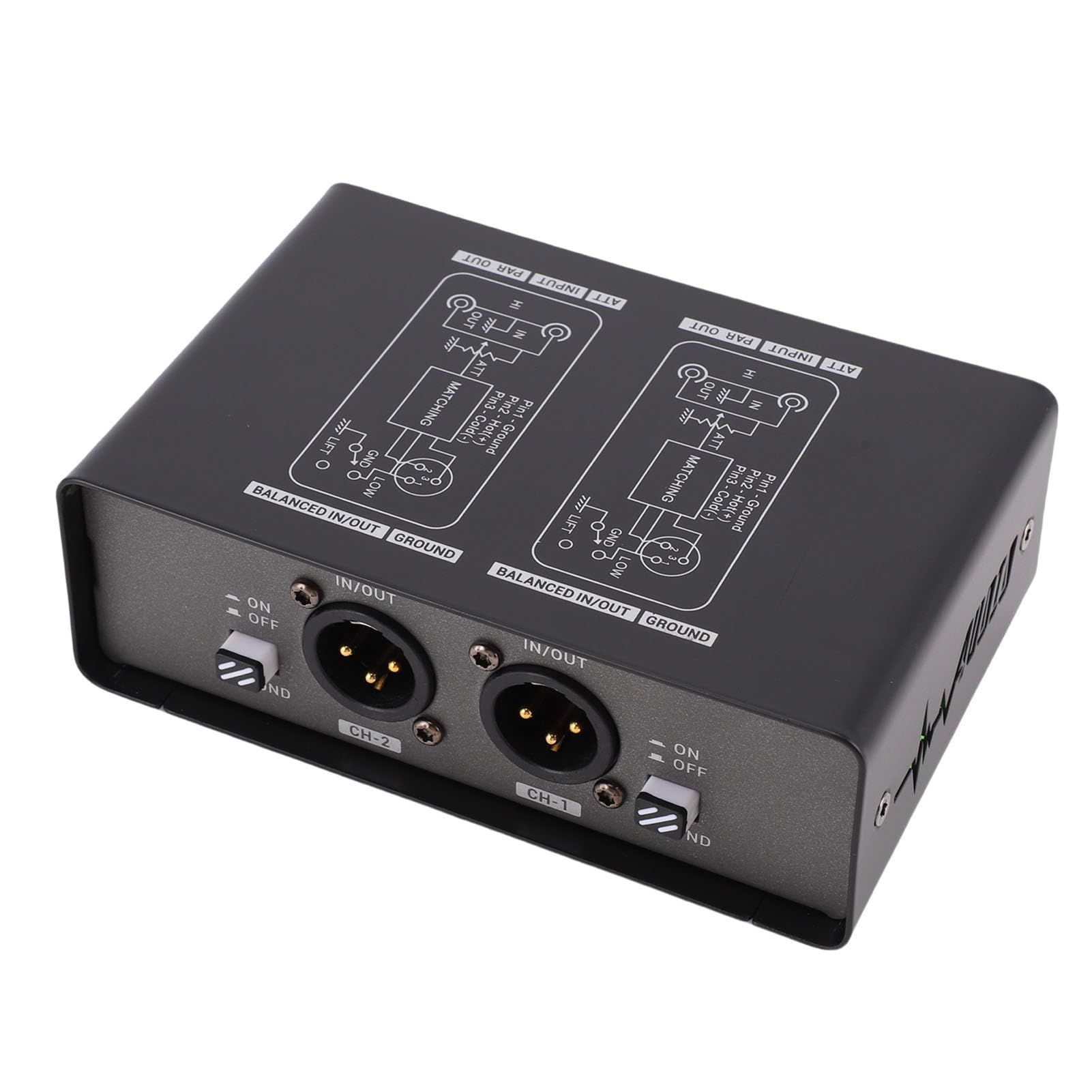 Cocoarm Isolatore del Loop di Massa, Filtro Antirumore a Doppio Canale, Eliminatore di Ronzii per Studio e per Veicoli con Ingressi XLR TRS