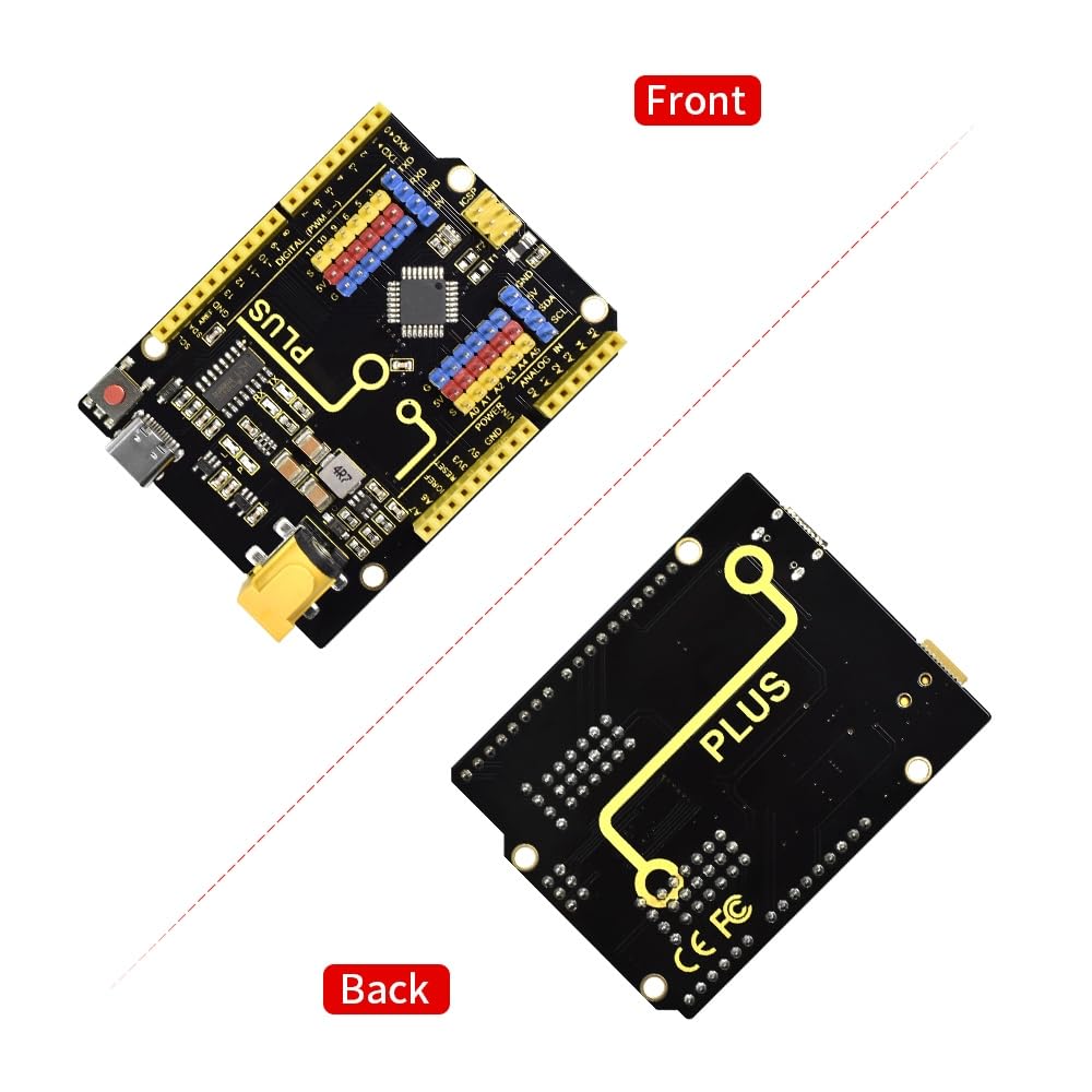KEYESTUDIO UNO Plus R3 microcontrôleur avec câble USB Compatible avec Arduino IDE