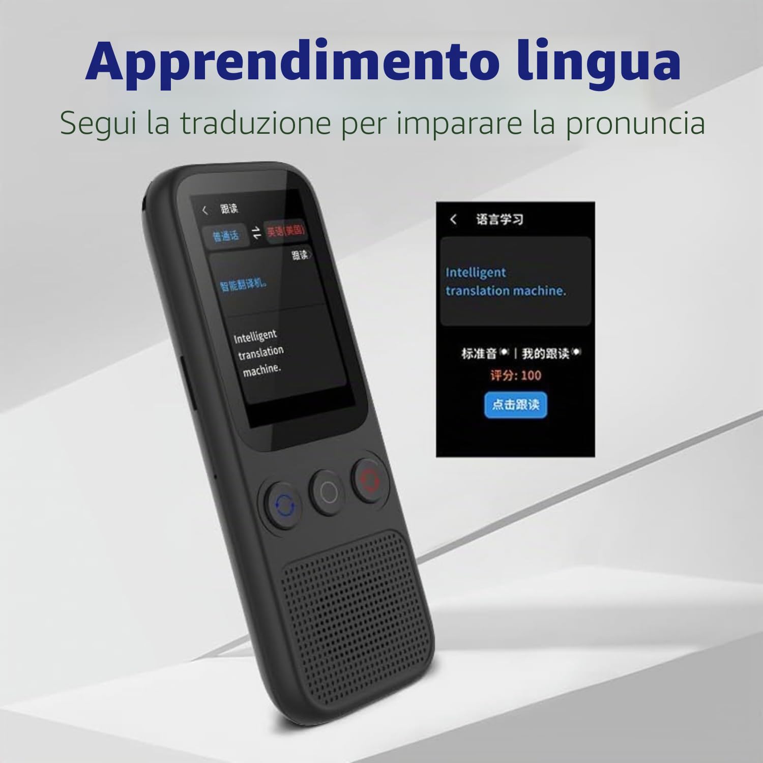 Arizona, Nuovo 2024, Traduttore vocale istantaneo, Traduttore simultaneo, Nessun Wi-Fi Necessario, Traduzione bidirezionale Offline in 14 Lingue (Italiano Offline) 138 Online