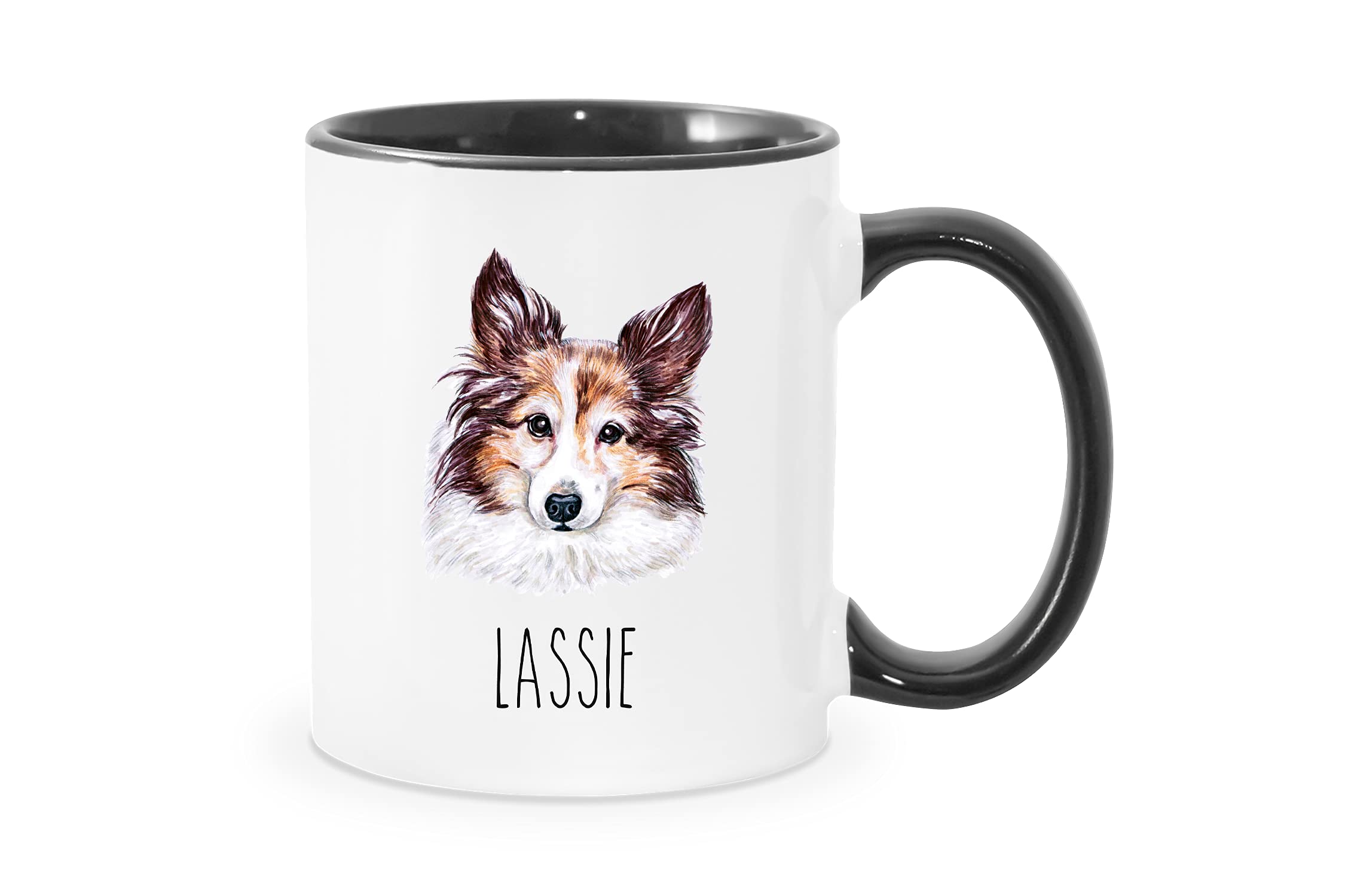 Sheltie Personalized Coffee Mug Gifts for Dog Lovers - Custom Present for Dog Mom and Dad, Handmade Dishwasher Microwave Safe (Sheltie)