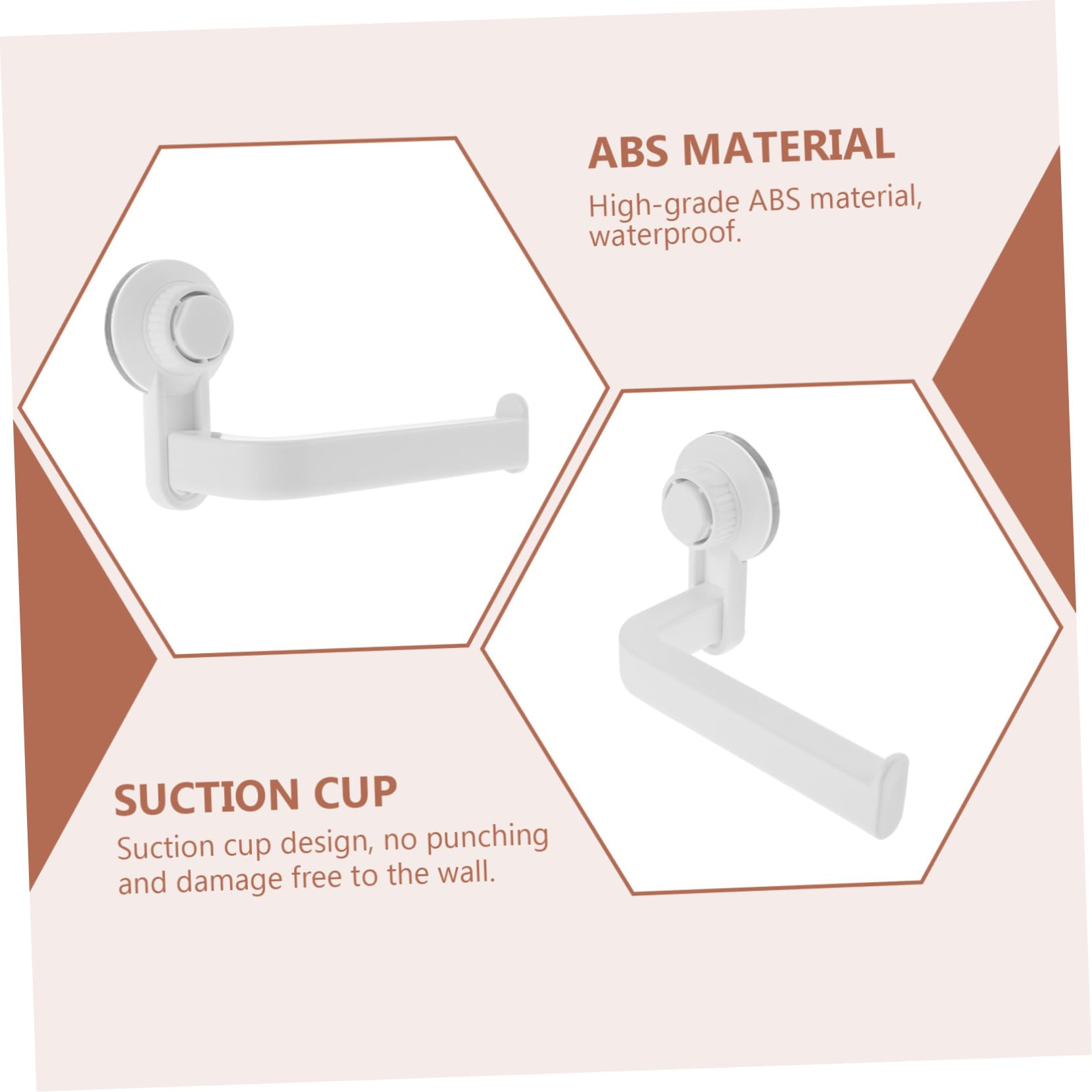 Operitacx Porta Rotolo Carta Igienica Nero in Abs per Bagno Moderno senza Forare Parete, Design Semplice, Salvaspazio e Facile da Pulire, per Bagno di Casa e Hotel
