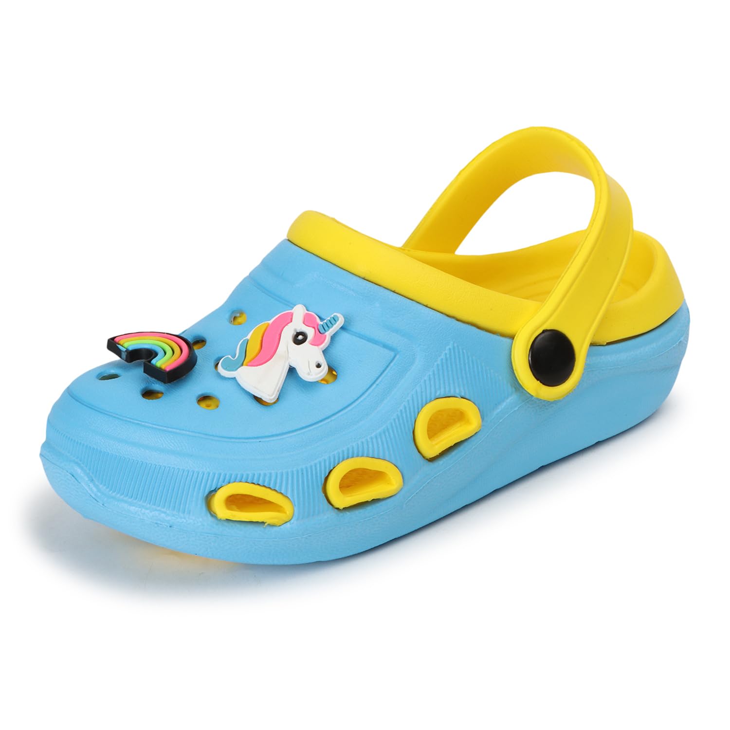 TRASE MG-I Unisex-Child Kids Light Weight Croslite Clogs | Outdoor, Walking, All Day Casual Wear- Yellow-Sky Blue, 6 Kids UK (B0BJK2JM32) Amazon Price History, Amazon Price Tracker