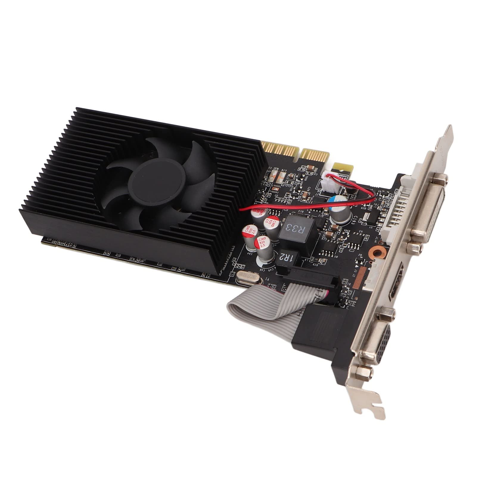 VBESTLIFE Scheda Grafica GT730, Scheda Grafica a Basso Profilo PCI Express 2.0 X8 da 4 GB DDR3 a 128 Bit con Interfaccia HDMI VGA DVI, Scheda Video per PC
