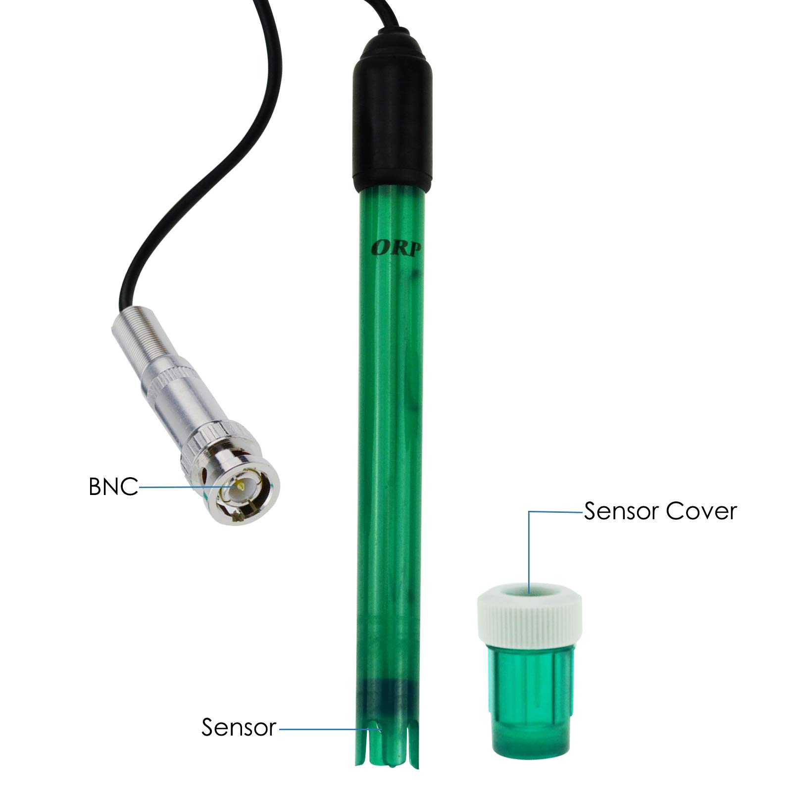 ORP Type D'électrode Bnc Câble 300cm Cylindre Simple Eau Testeur Qualité