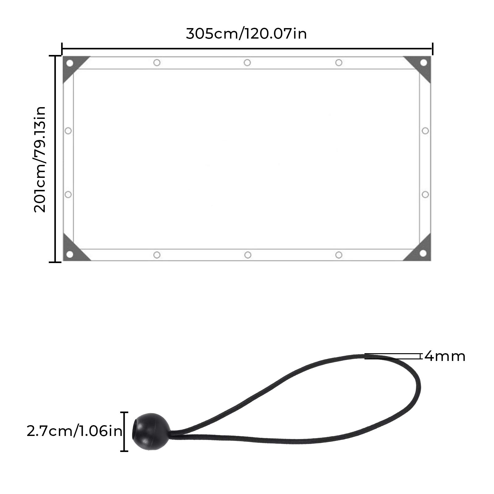 Lonas Impermeables Transparente Exterior con Ojales 2 x 3 m Lona Impermeable Transparente Adecuado para Plantas Invernadero Jardines Camiones Cenadores