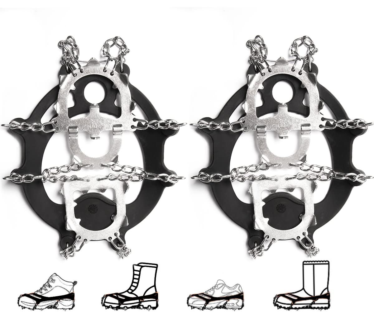 SkinStar Mount PRO Grödel Steigeisen Eisspikes,Schuhkrallen Spikes - Schuh-Ketten zum Wandern - Grödeln Eisspikes