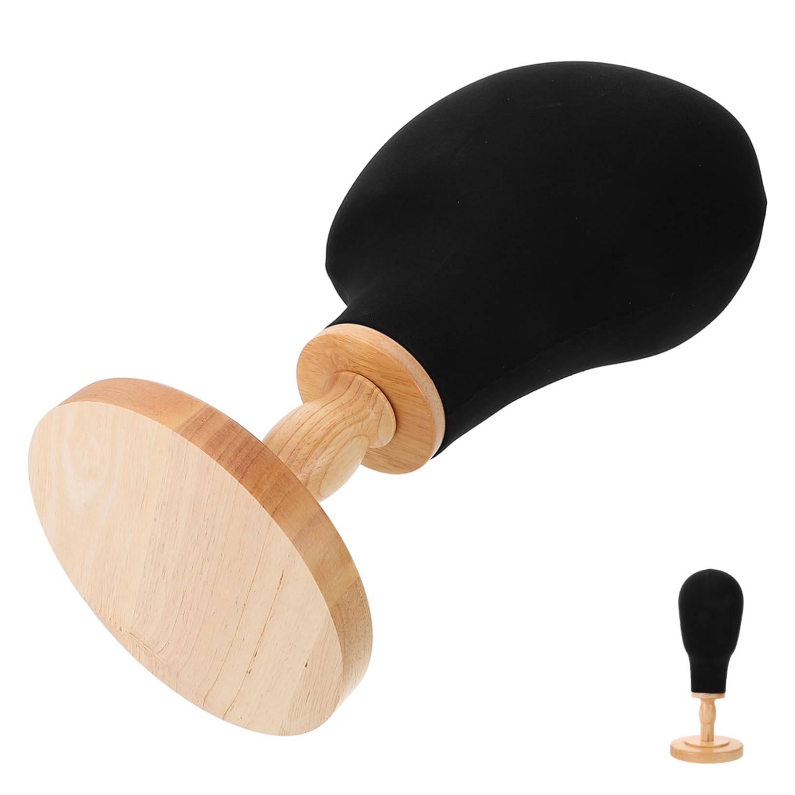 Ciieeo Wooden Headband Base for Wig Mannequin Styling Stand Classic Cloth Head Wig Making Supplies