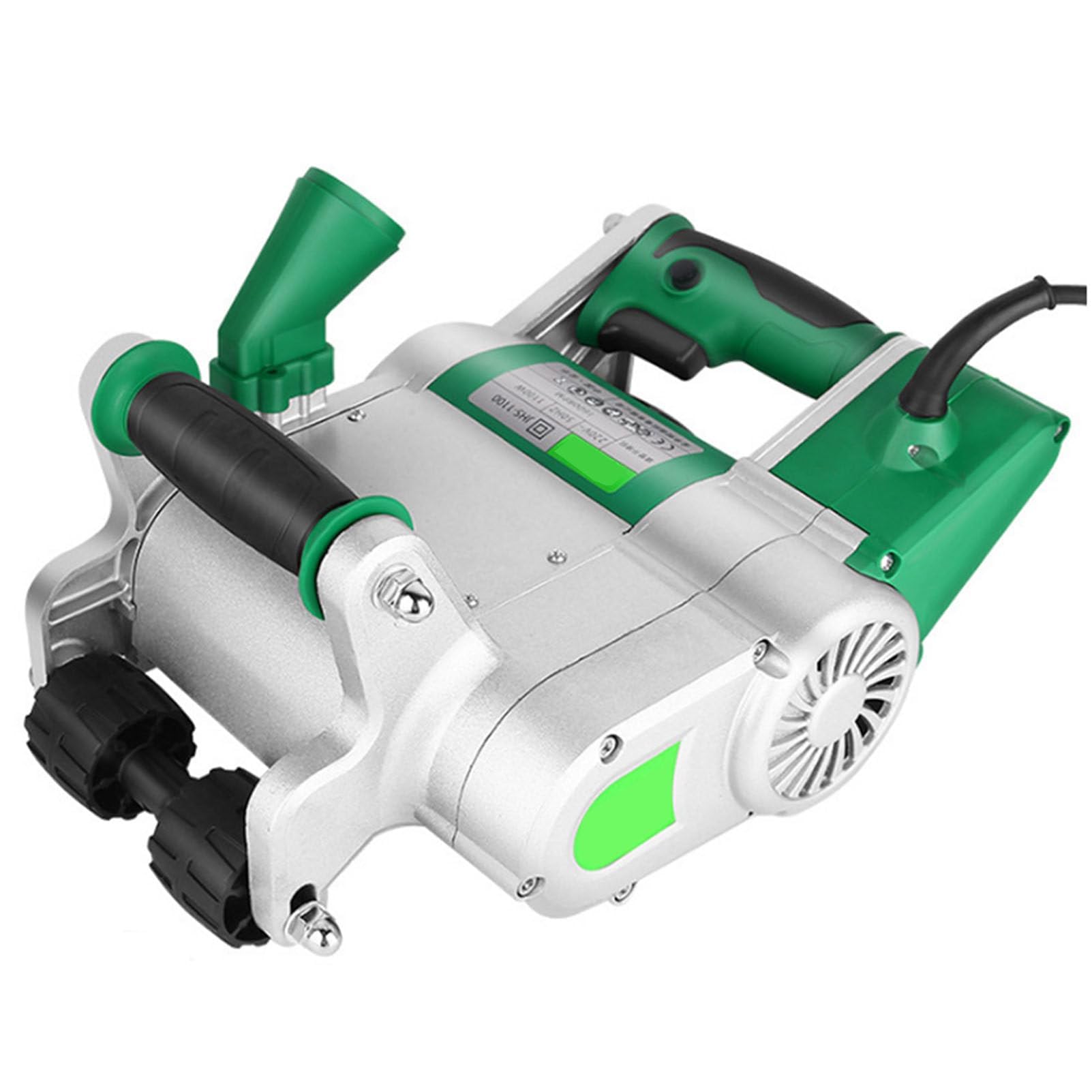 Rozadora de pared eléctrica de 1100 W, máquina ranuradora de pared profesional sin polvo, ancho ajustable/velocidad de ralentí 1600 R/MIN, diseño colgante, para ladrillo, suelo y barras de refuerzo