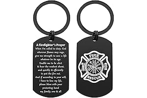 Firefighters Prayer Keychain - A Guardian's Pledge for Bravery