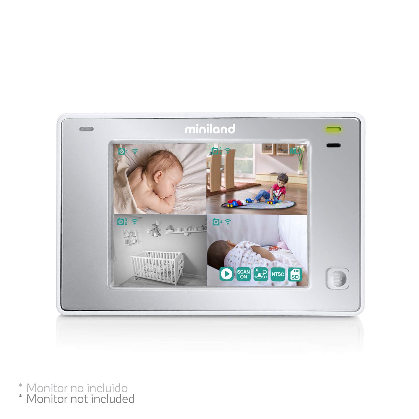 Miniland 89177 Telecamera Di Ricambio Per Baby Monitor - Visione Notturna E Angolo Regolabile