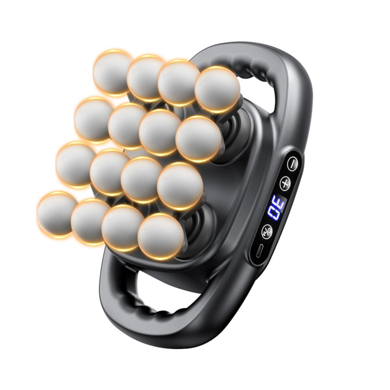 Pistolet de massage à 16 têtes - Mini tissu profond, masseur portable à percussion musculaire avec 3 modes et 30 intensités - Masseurs du dos pour soulager la douleur du corps entier - Cadeau