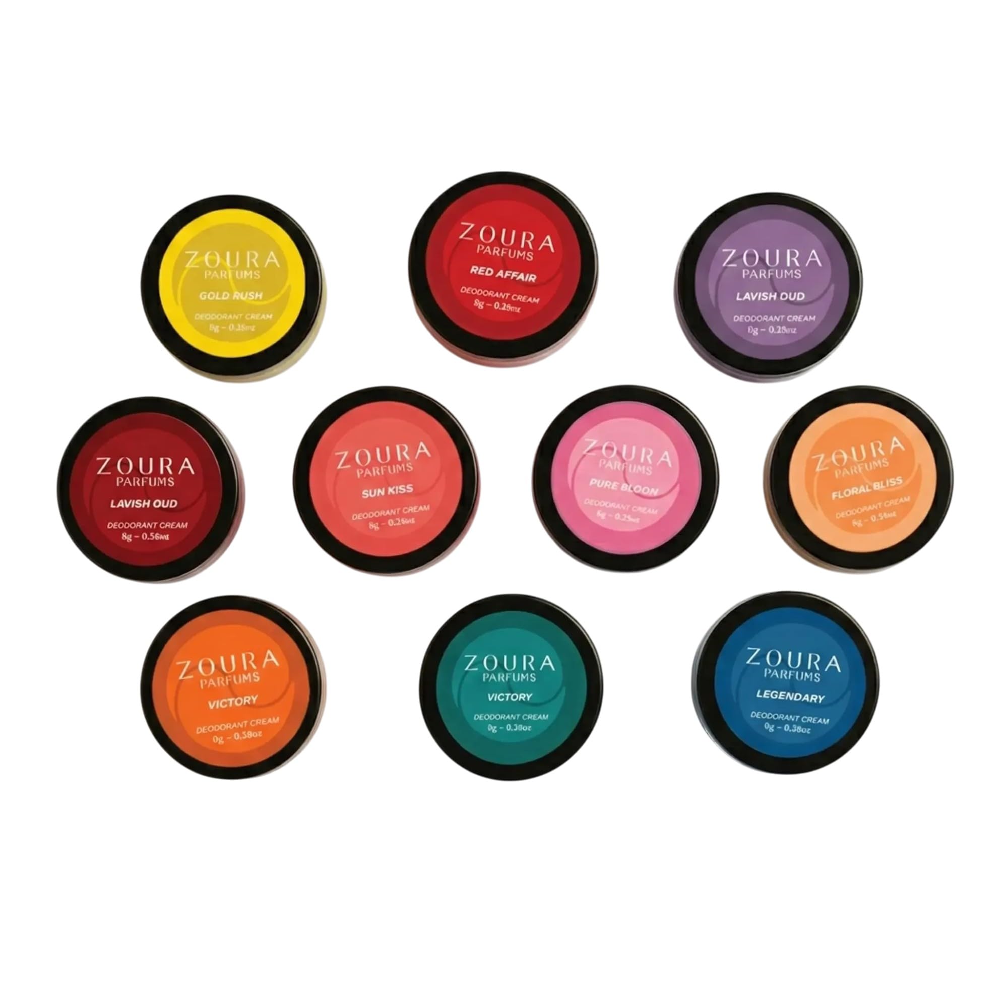 Deodorant Cream Set of 10 | Long Lasting Alcohol Free Deodorant Cream Collection | Unisex Pocket Perfume Cream Combo for Men & Women (8g Each)-picture-46