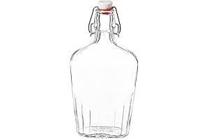 Bormioli Rocco Pocket Flask - The Epitome of Clarity and Durability for Your Spirited Adventures