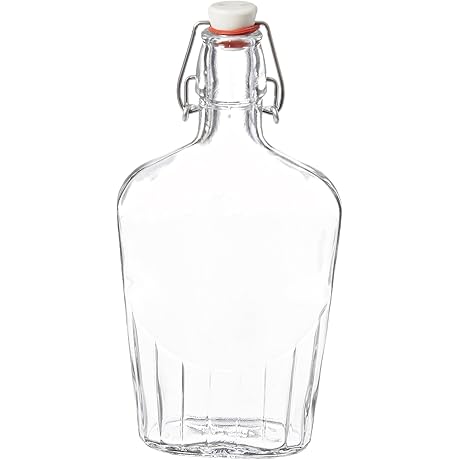 Bormioli Rocco Pocket Flask - The Epitome of Clarity and Durability for Your Spirited Adventures