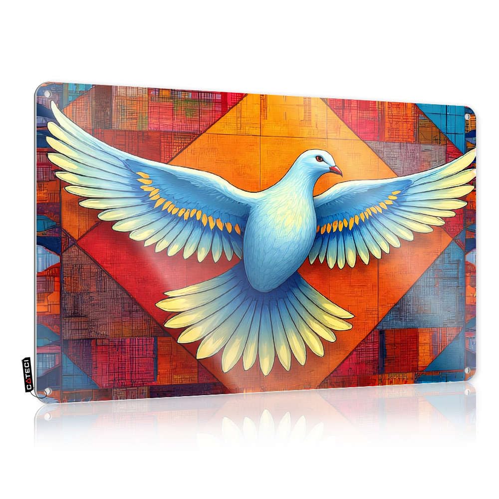 Fzfn Men's Colour Vintage Poster Large Ready To Hang - A Colorful Bird With Outstretched Wings. Custom For Ranch(30X40cm)