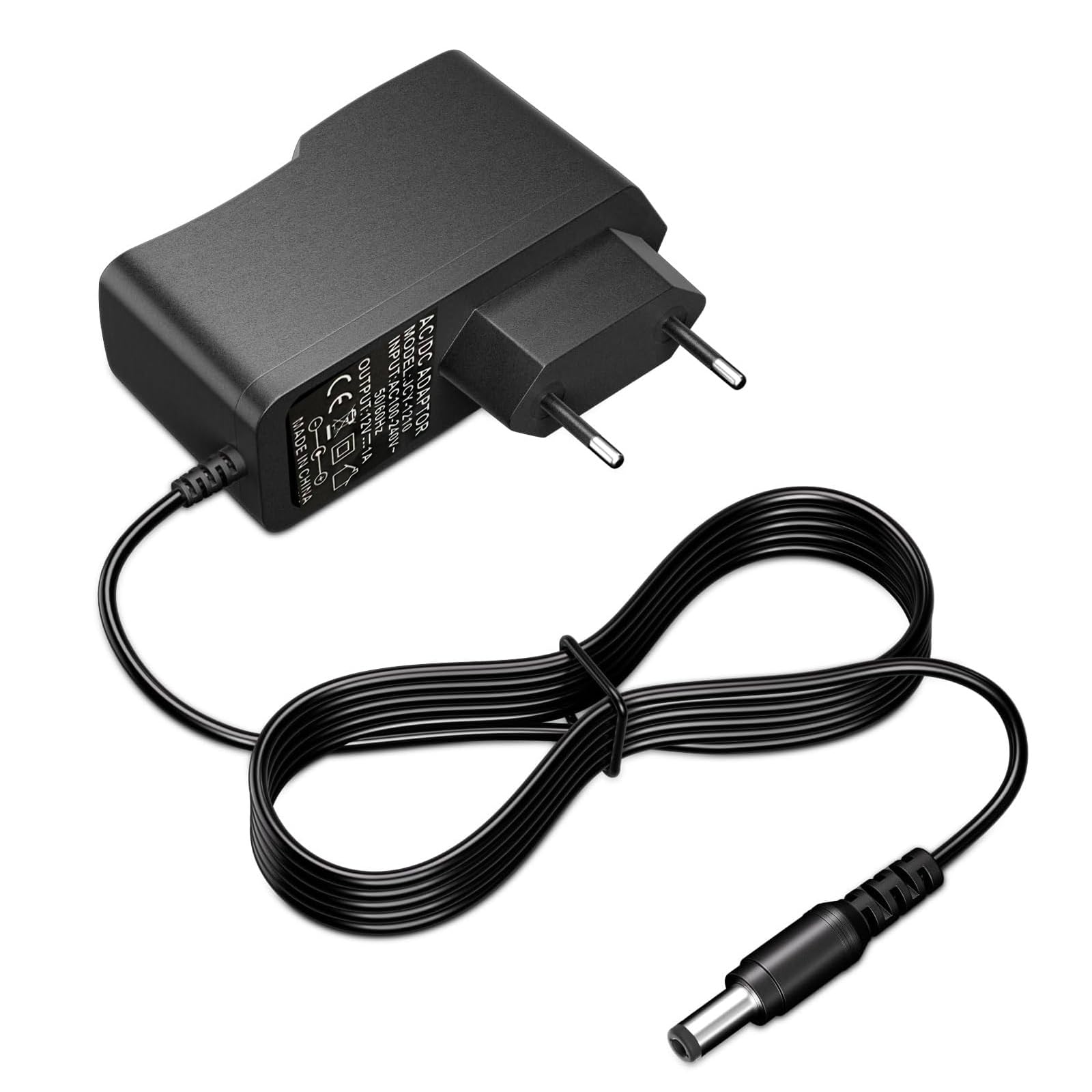 OBEST 12V 1A Power Supply, 12W AC Adapter, 5.5MM DC Connector, 12V Transformer for Keyboard, CCTV Camera, Routers, Hubs, LED Strips, Radiowecker, Scanner