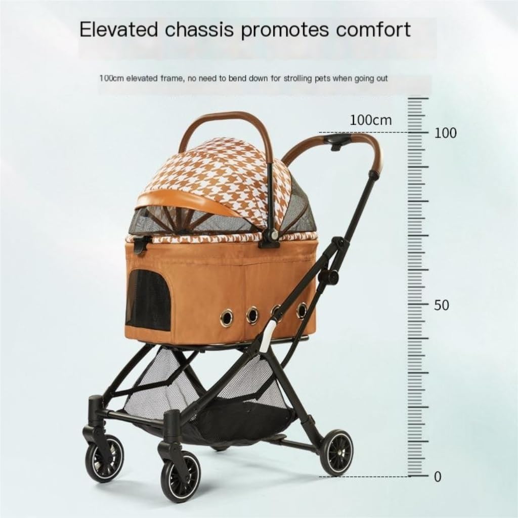Pet Strollers Outdoor Multifunctional Portable Pet Stroller Large Space Dog Stroller Outdoor Shopping Mall Cat Stroller Pet Stroller Medium