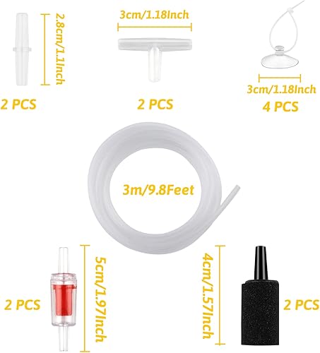 Miniatura 5 de Tubería de acuario, accesorios estándar para bomba de aire de acuario con tubo estándar de línea aérea 316, válvulas de retención, conectores,