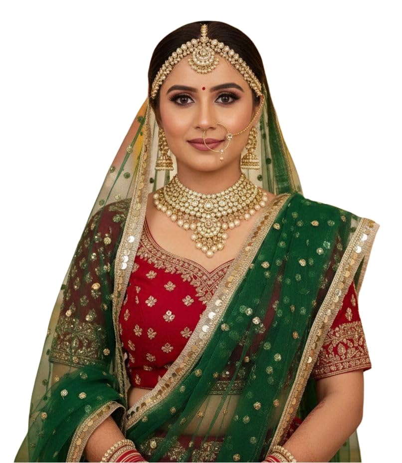 Image of Navti Creations Women's Lightweight Net Dupatta With Sequence Embroidery & Kiran Border (Length 2.25m)