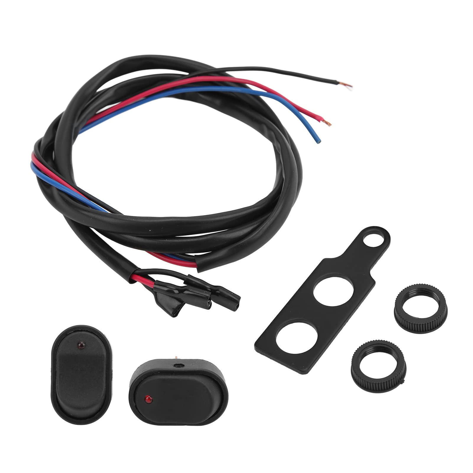 Interruptor Basculante de 12 V 30 A, Interruptor de Palanca SPST ON OFF con LED Rojo, Material ABS Impermeable, para Dispensador de Agua de Coche, Camión, Barco, Motocicleta