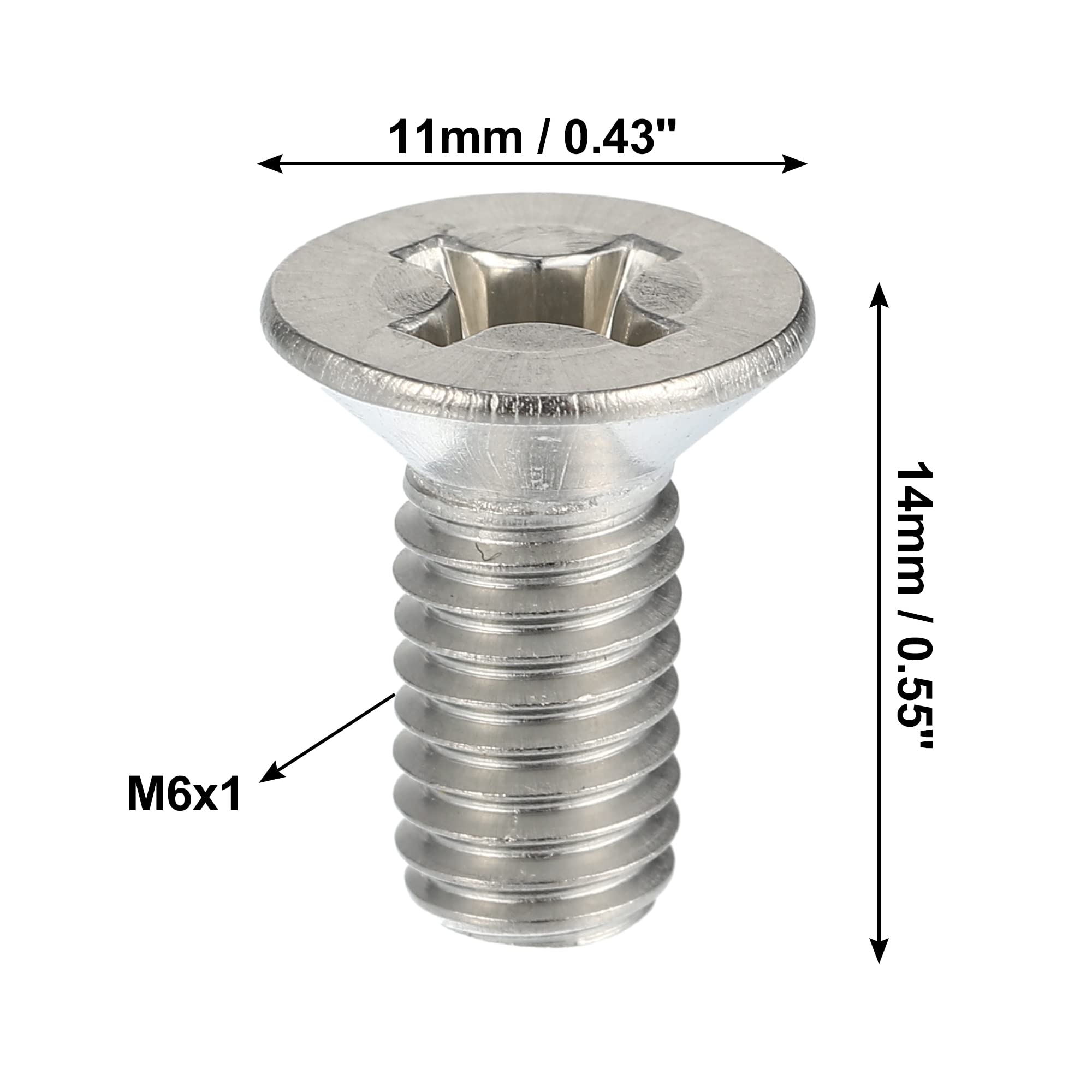 8pcs Screw Rotor Brake Disc Retaining 93600-06014-0H - Set is Best Replacement for Honda, Acura, Hyundai, Kia, Mazda - Front and Rear Stainless Steel Retaining Screws by Automajor