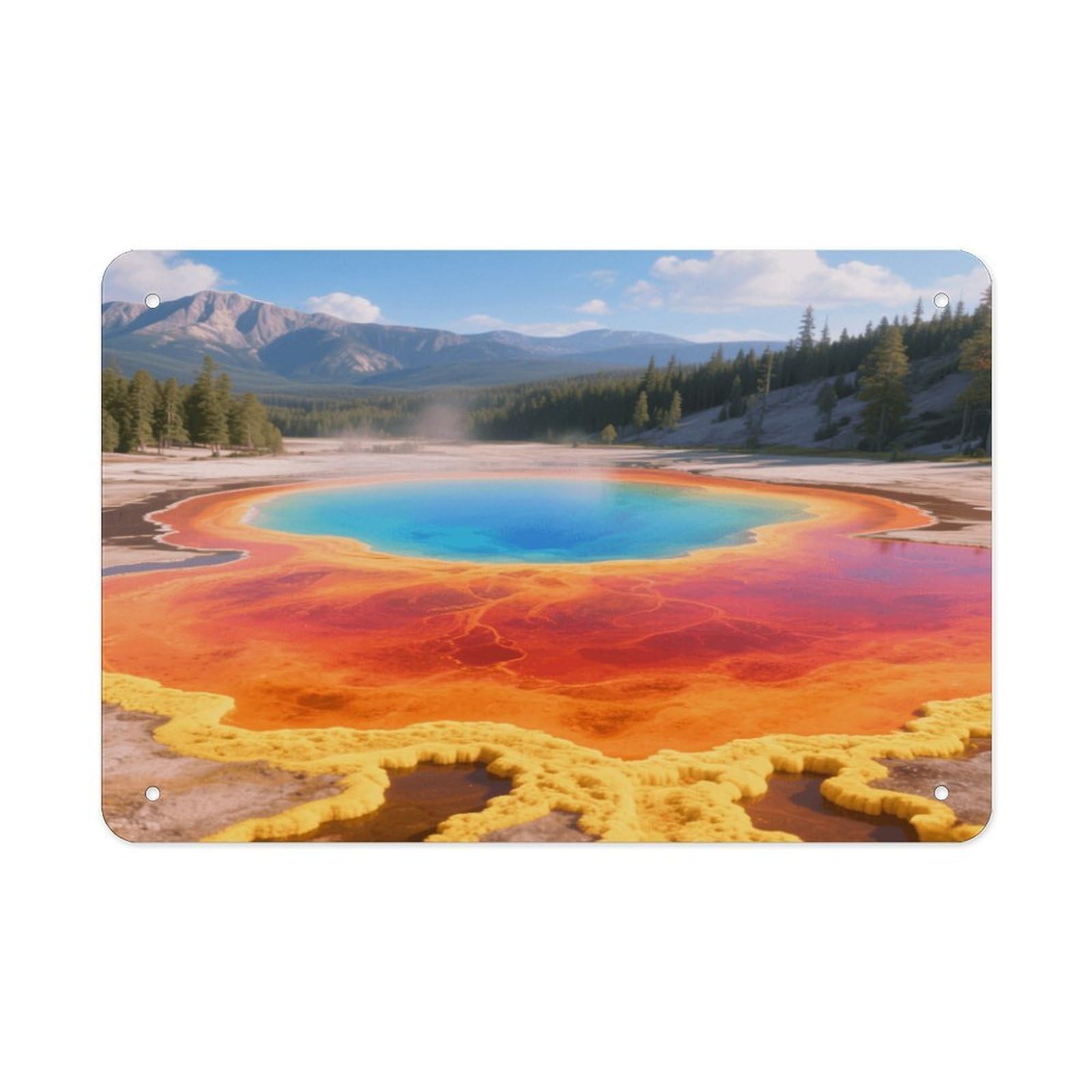 Fekiloot Style Grand Prismatic Springs Metal Signs Wall Art Tin Sign
