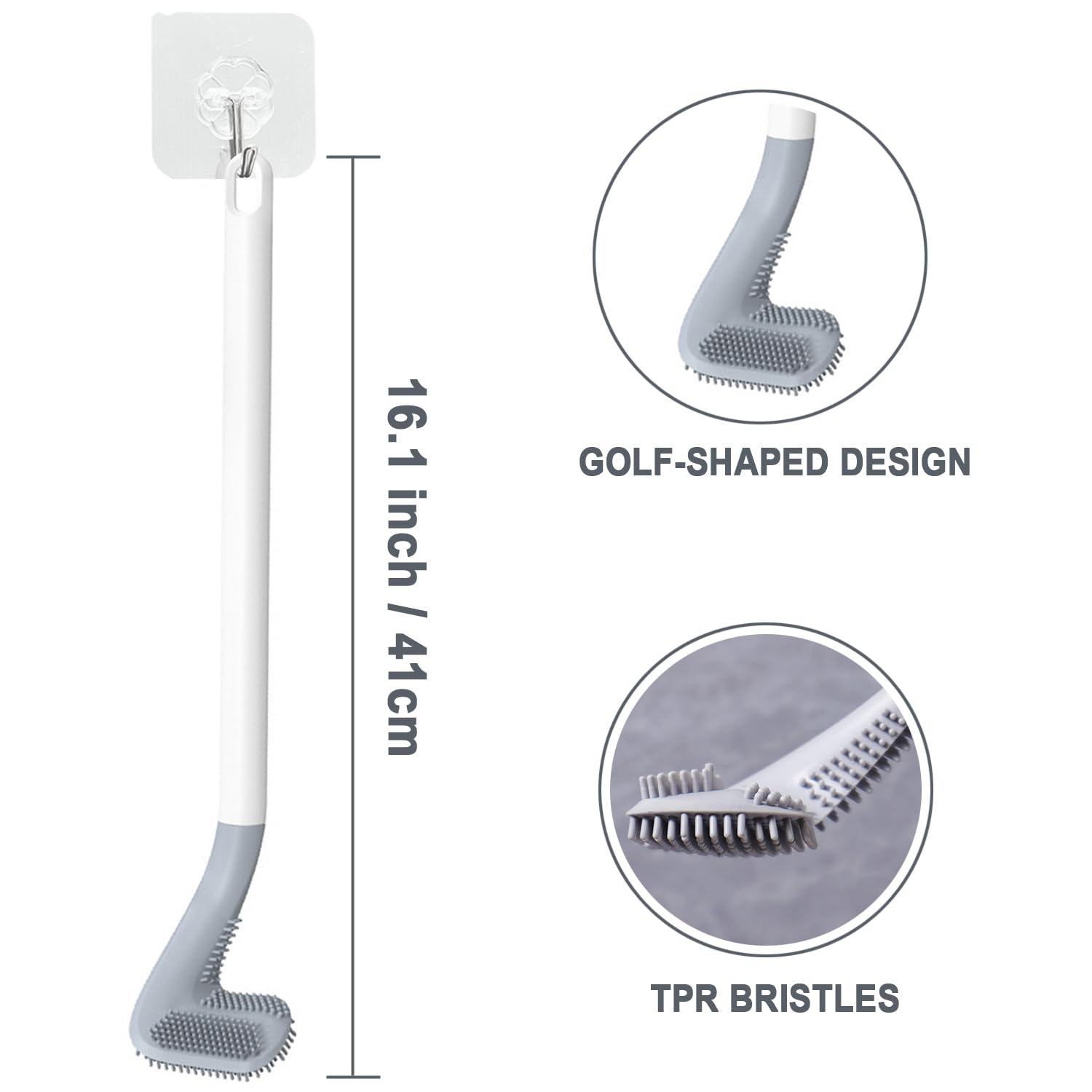 Kit 4 Spazzole Pulizia - Scopino WC In Silicone, Pulizia Fughe E Angoli, Manico Lungo - Foto 10