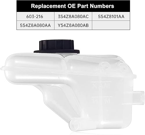 Miniatura 4 de EVIL ENERGY Tanque de depósito de refrigerante con tapa, compatible con enfoque 2000-2007, repuesto para 603-216 3S4Z8A080AC 5S4Z8101AA 5S4Z8A080AA